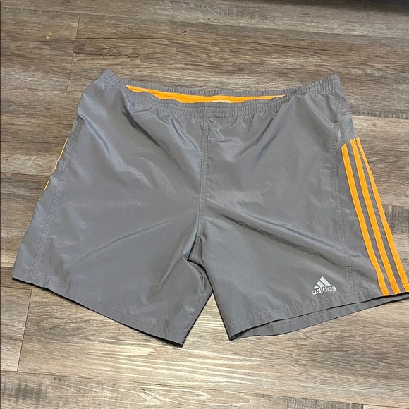 adidas Gray and Orange Athletic Shorts - Picture 1 of 3